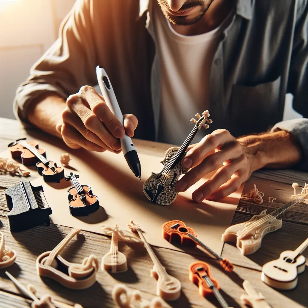¿Cómo crear modelos de instrumentos musicales usando un bolígrafo 3D?